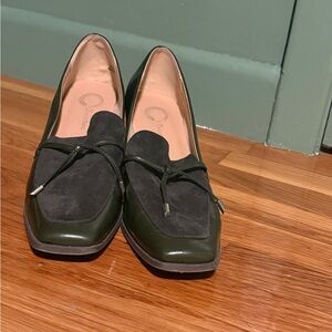 Journee Collection Black and Green Loafers